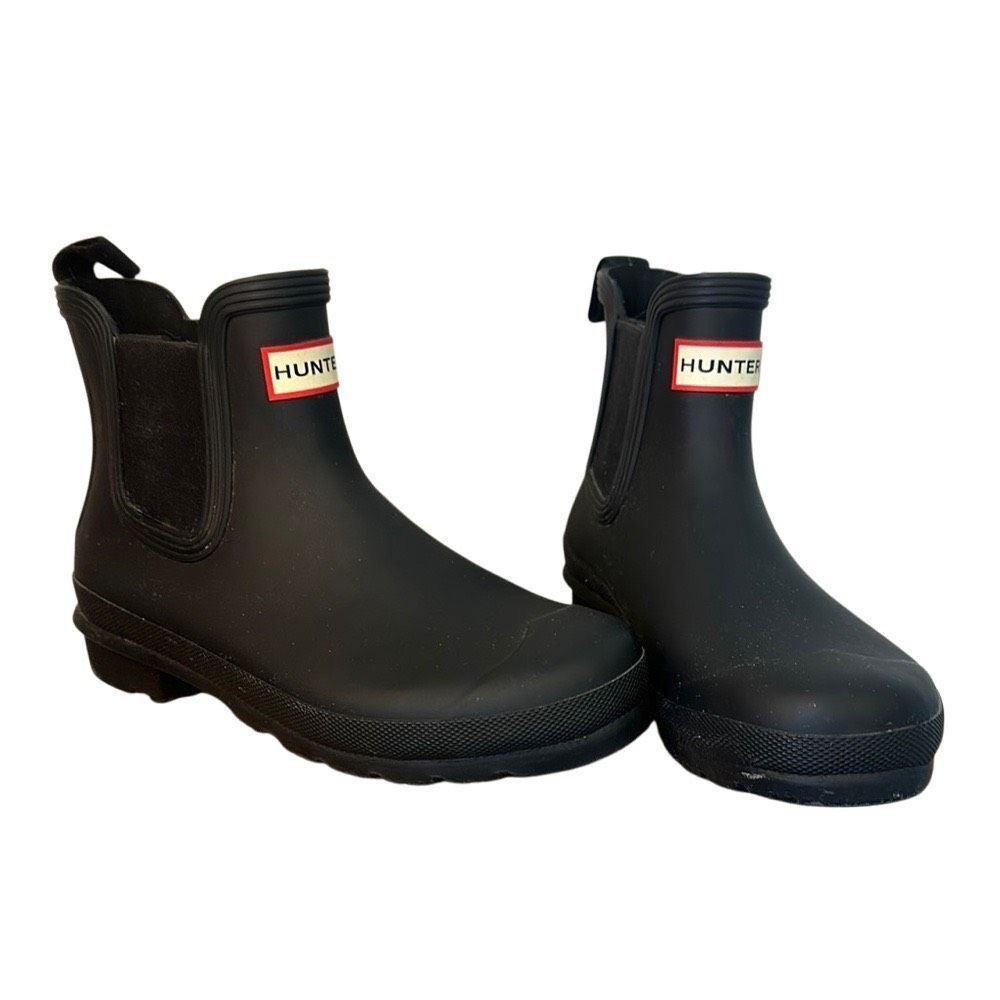 Hunter Womens Shorty Black Outdoor Barn Beach Rain Booties 7
